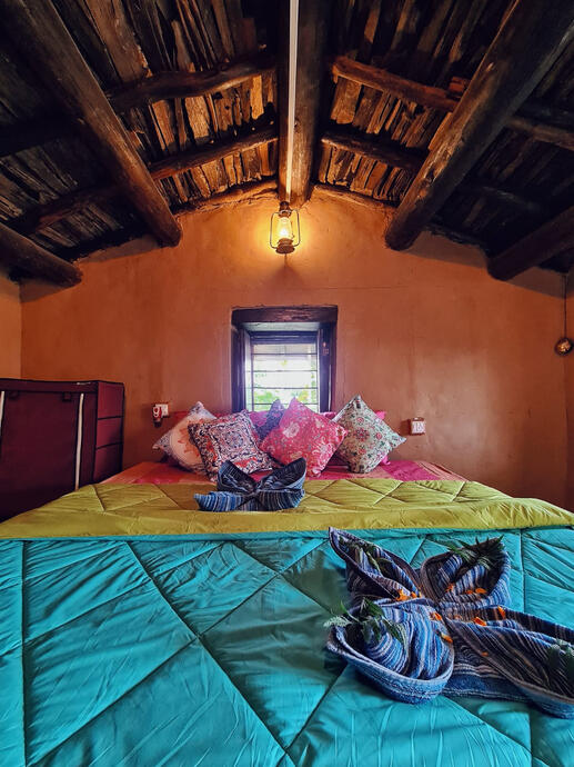 Sharda Mud House Bed Room Area